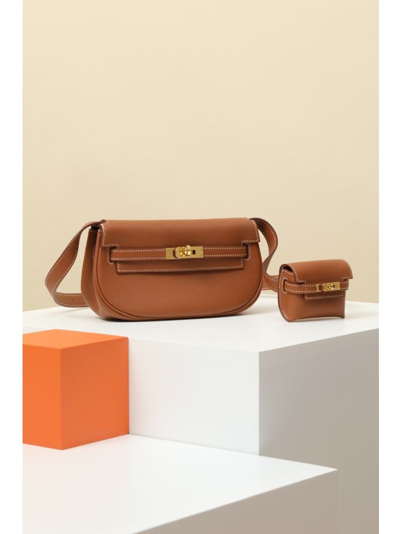 Hermes Kelly Moove shoulder bag in Gold Swift leather