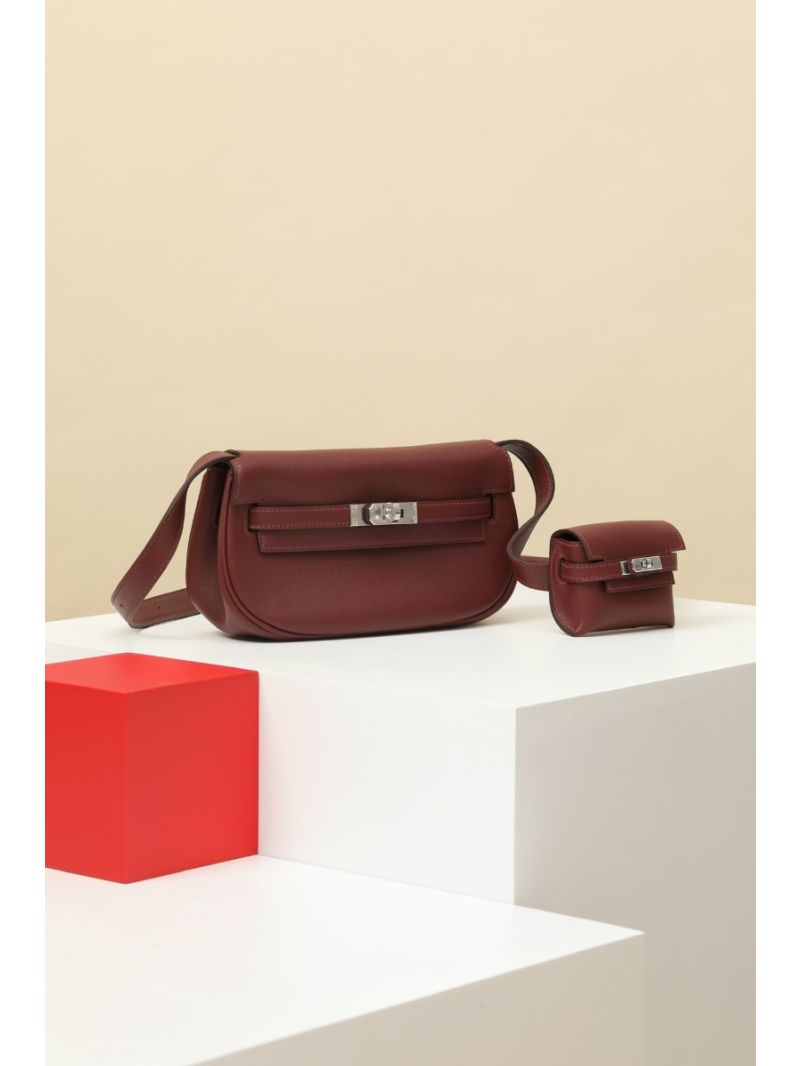 Hermes Kelly Moove shoulder bag in 55 Rough H Swift leather