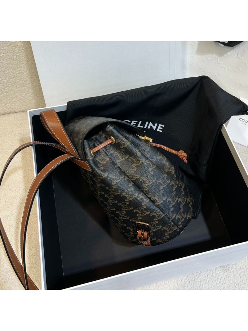 Celine Bonnie In Triomphe Canvas And Calfskin Backpack 118702
