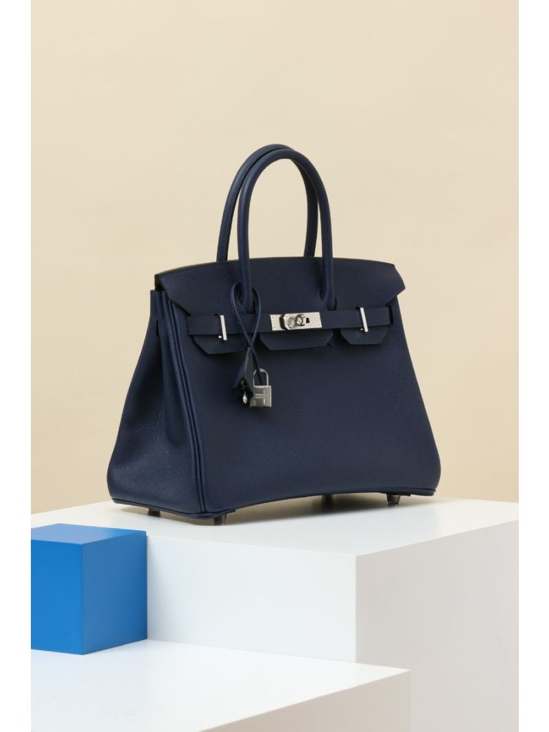 Replica Hermes Birkin Bag in 73 Blue Saphire Epsom Leather