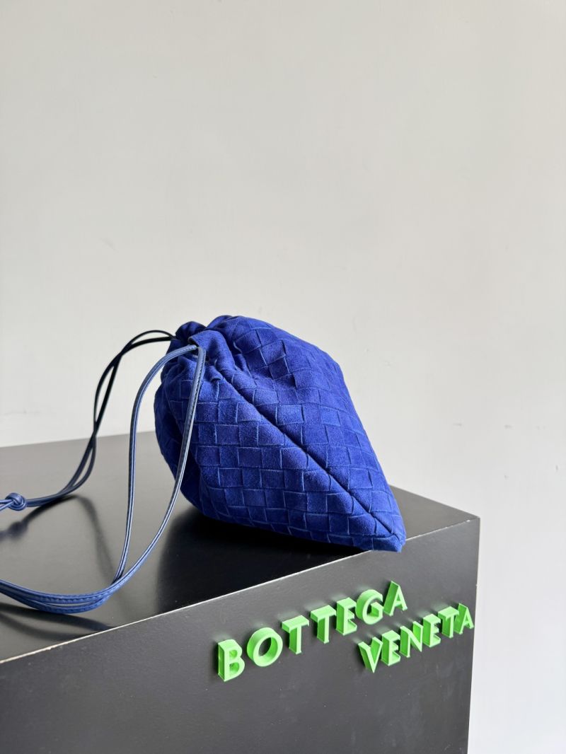 Bottega Veneta Medium Dustbag Intrecciato Suede Blue Royal 796728