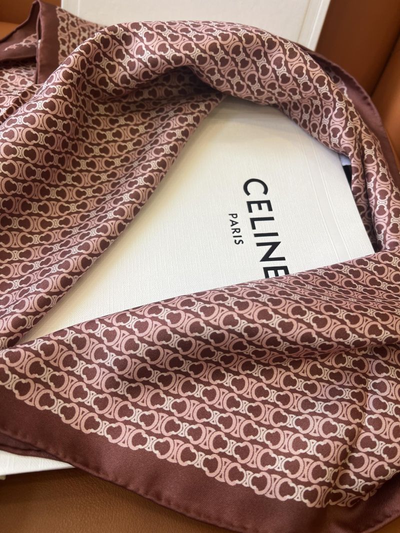 Celine TRIOMPHE Chain Silk Scarf 90x90cm