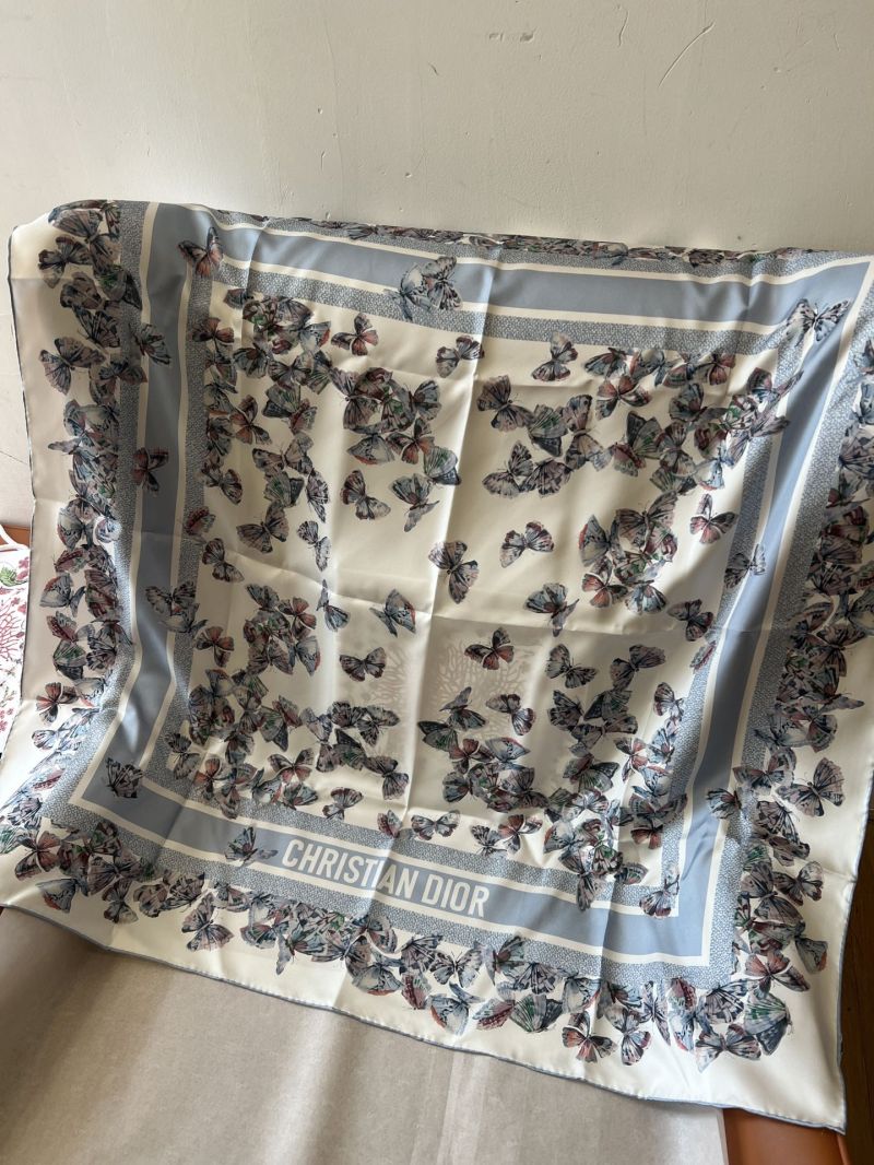 Dior Camo Papillon Silk Scarf 90x90cm