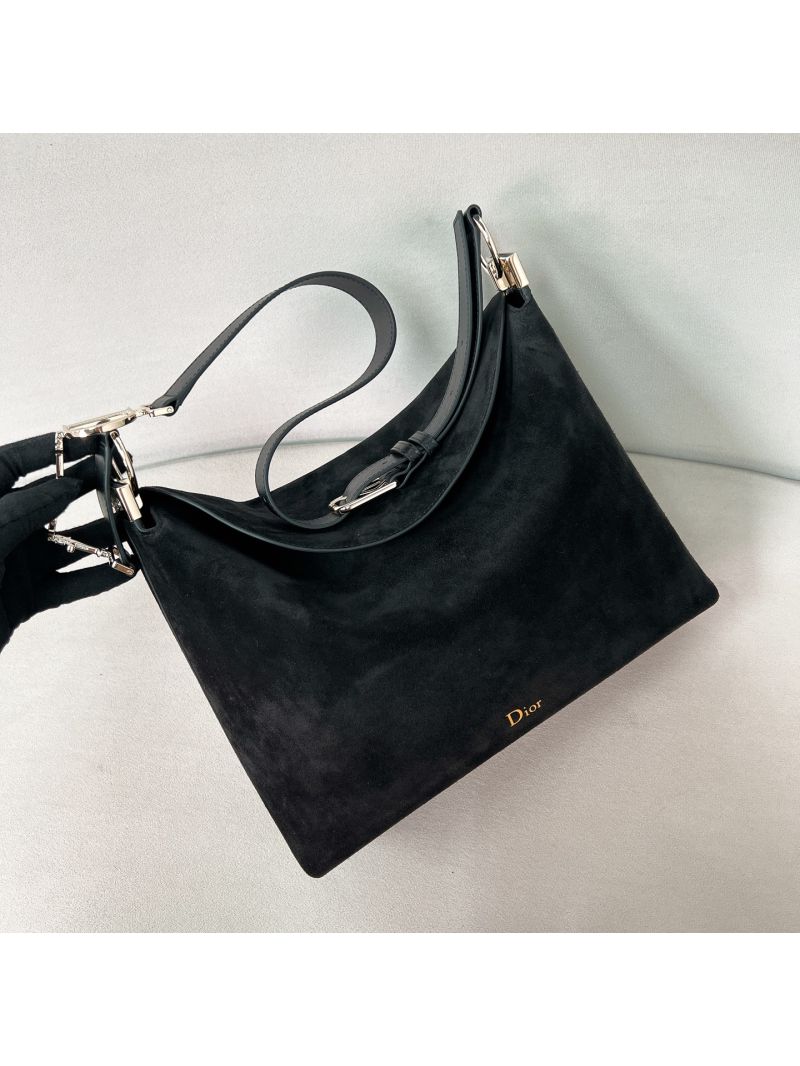 Dior Adiorable Hobo Bag in Suede Calfskin Black M1412