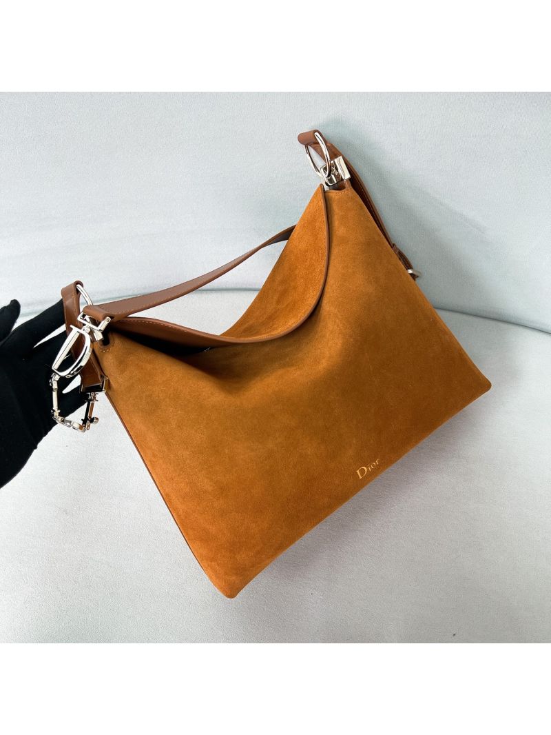Dior Dior Groove Hobo in Suede Calfskin Cognac M1412