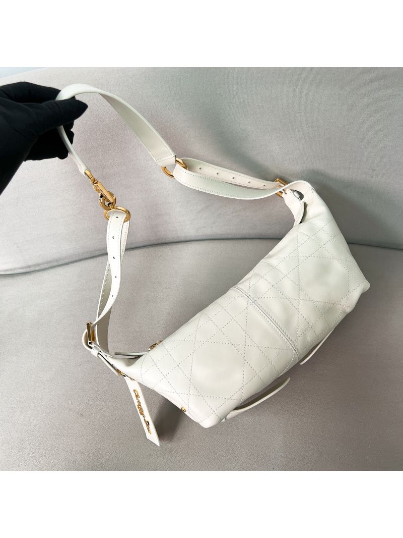 Dior D-Journey in Macrocannage Calfskin Latte White M2416OSHK_M030