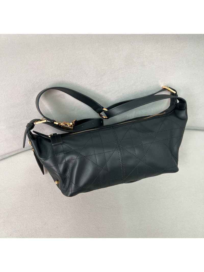 Dior D-Journey Bag in Macrocannage Calfskin Black M2416OZAF_M900