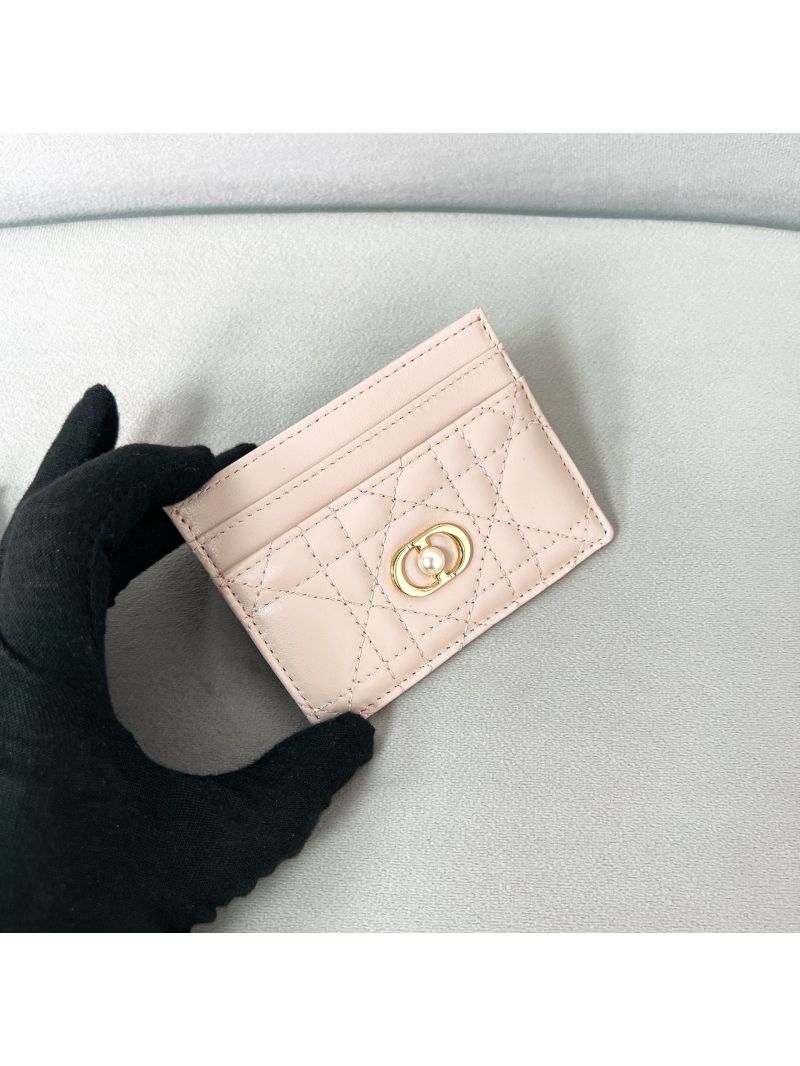 Dior Jolie Card Holder in Cannage Lambskin Blush Pink S3103UWHC_M72P