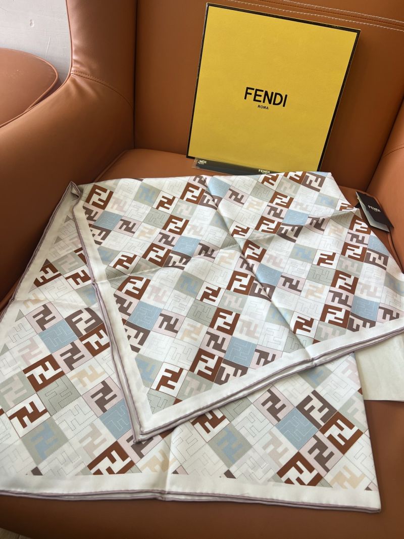 Fendi FF Motif Silk Scarf 90x90 cm