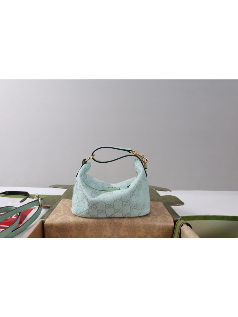 Gucci Interlocking G Shoulder Bag in GG Canvas Light Green 771343