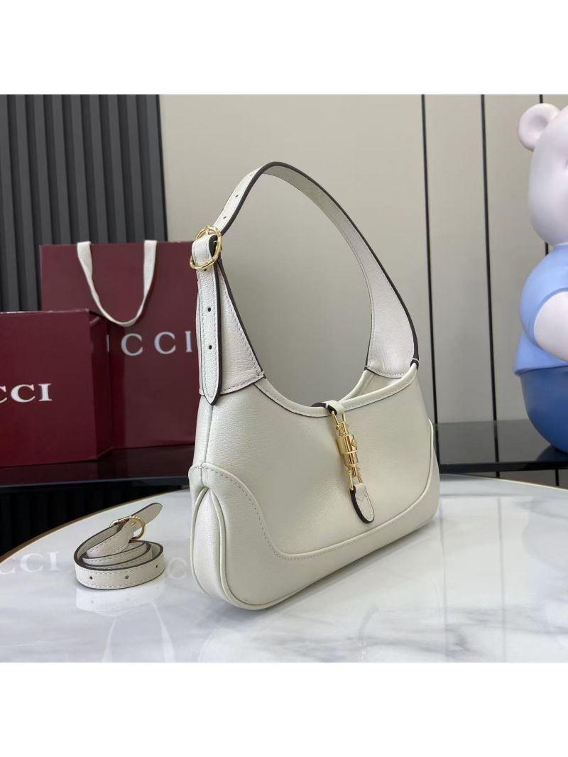 Gucci Jackie Slim Small in Soft Grainy Leather White 863137