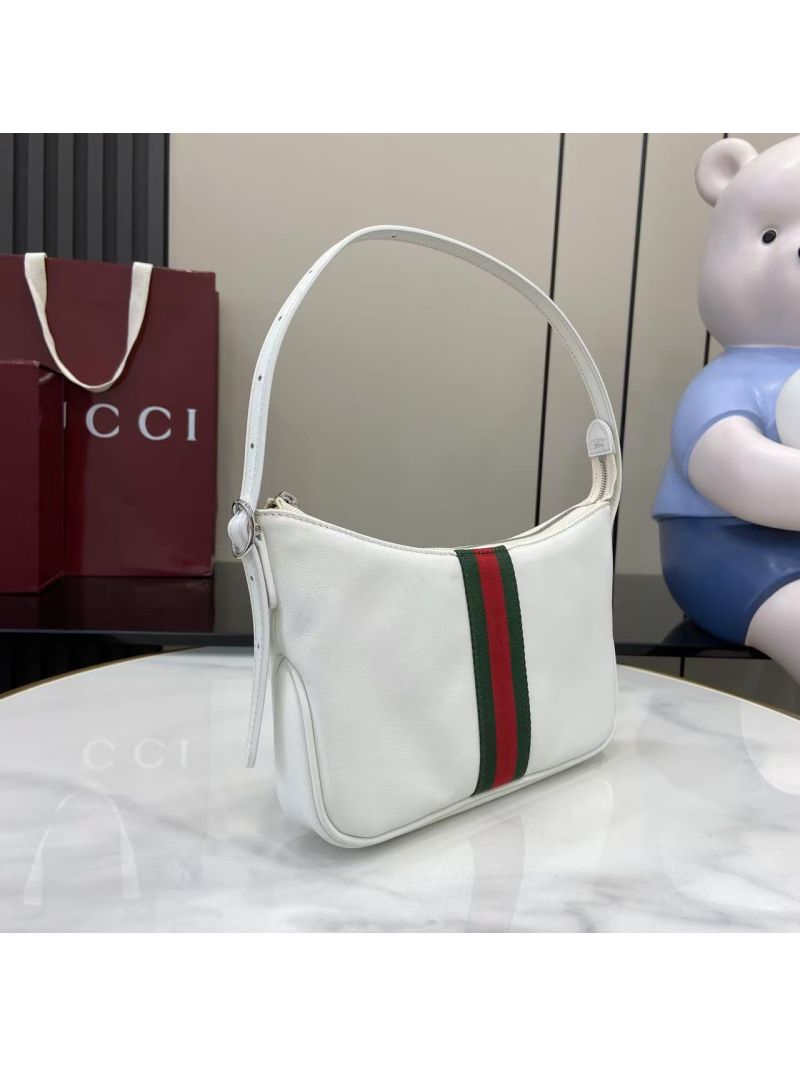 Gucci Ophidia Shoulder Bag in White Leather White 863406