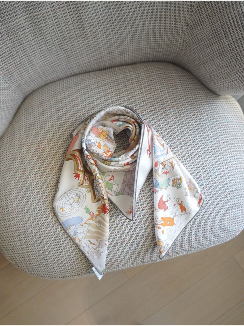 Hermes Carré 90 Academia Hippica H004281S ROSEBEIGE