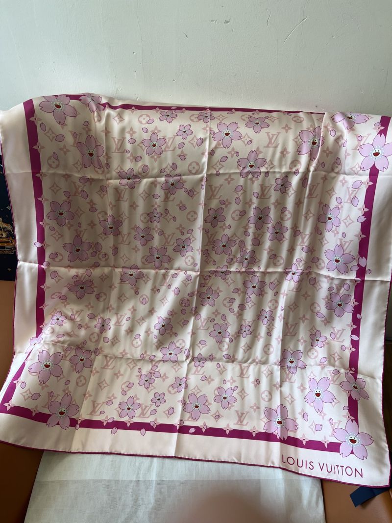 Louis Vuitton Cherry Blossom Silk Scarf 90x90 cm