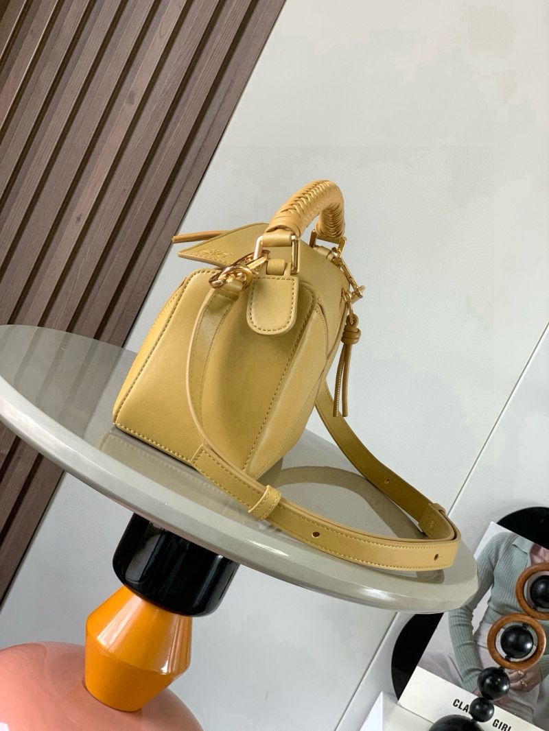 Loewe Small Puzzle Edge Bag in Nappa Calfskin Ochre A510P60X31
