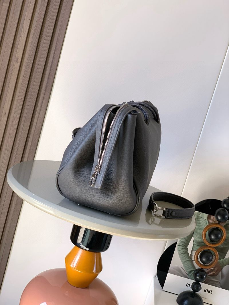 Loewe Medium Madrid in Supple Grained Calfskin DarkEbony AACOAB1X05