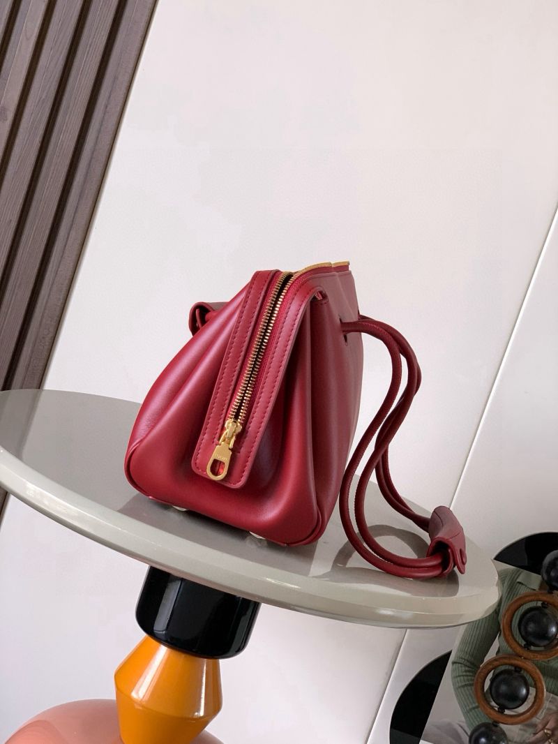 Loewe Small Madrid Bag in Supple Calfskin Burnt Red AANBAB2X01