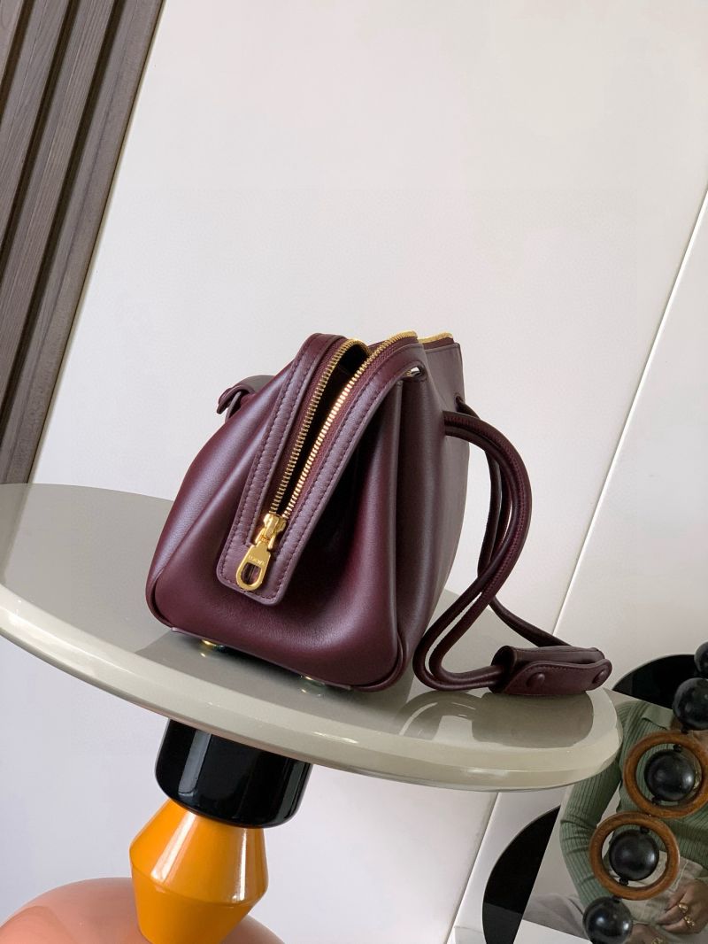 Loewe small Madrid in Supple Calfskin Dark Burgundy AANBAB2X01