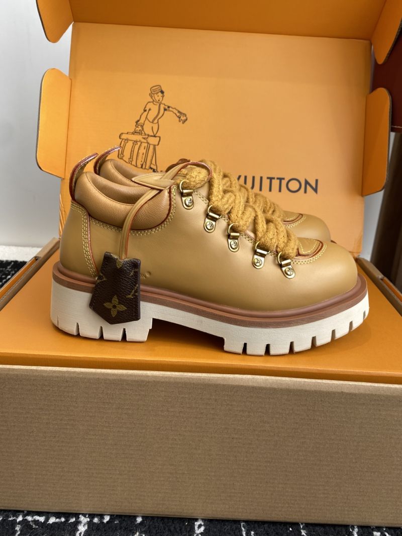 Louis Vuitton LV Remix Derby Calf Leather Hiking Boots 1AINXU Beige