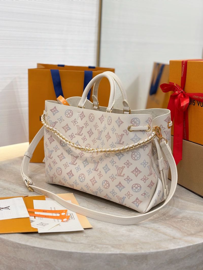 Louis Vuitton LV Bella Tote Perforated Mahina Leather Bag – White Gradient M15116