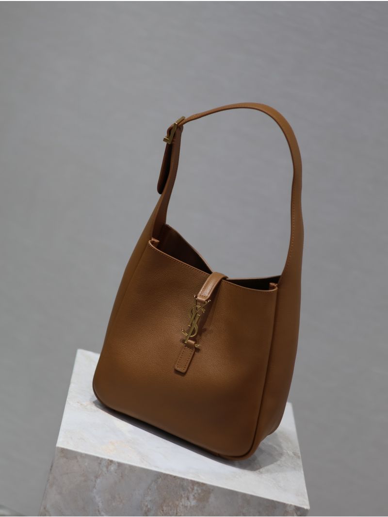 Saint Laurent Le 5 à 7 Small Soft Hobo in Grained Leather Caramel 713938