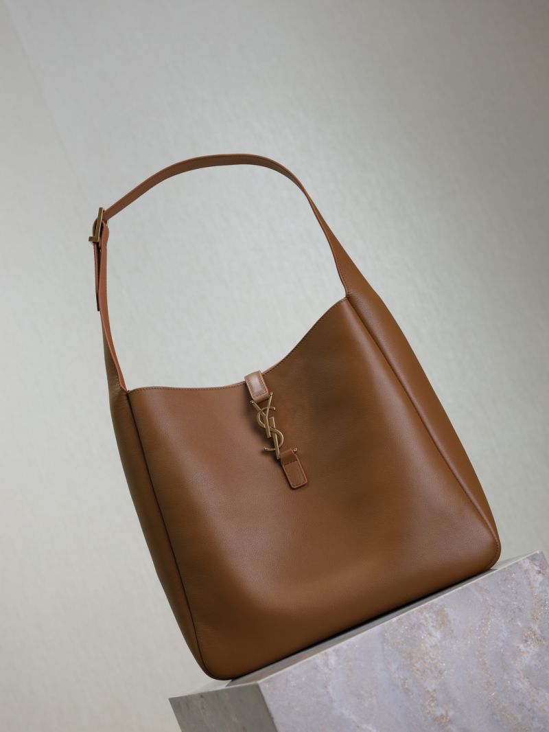 YSL-Saint Laurent LE 5&Agrave;7 Soft Hobo in Grained Calfskin Caramel 753837 GSGHN 2540