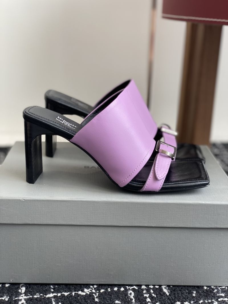 Balenciaga Bel Air Sandal 80mm in Lilac Smooth Calfskin