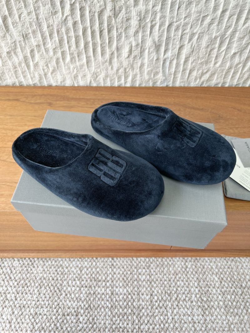 BALENCIAGA UNISEX CHATEAU VELVET MULES 834429 WHITEA