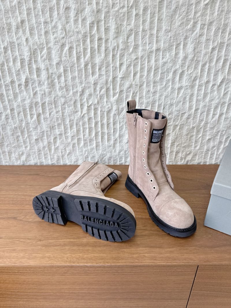 Balenciaga Truck Lace-Up Boot in Soft Bullskin 844925 Taupe