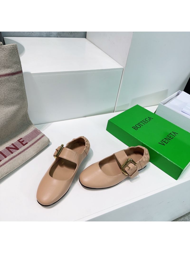 Bottega Veneta BV Amy Mary-Jane Ballerina 796622 Cipria