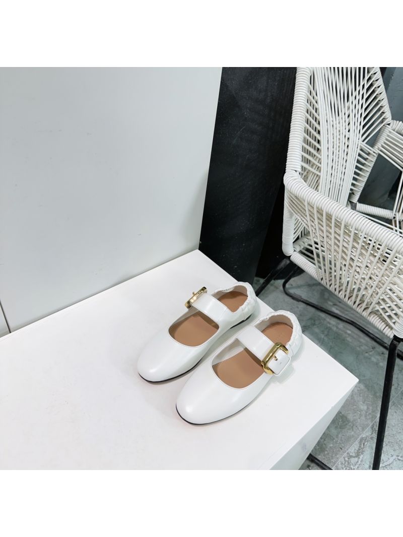 Bottega Veneta BV Amy Mary-Jane Ballerina 796622 White