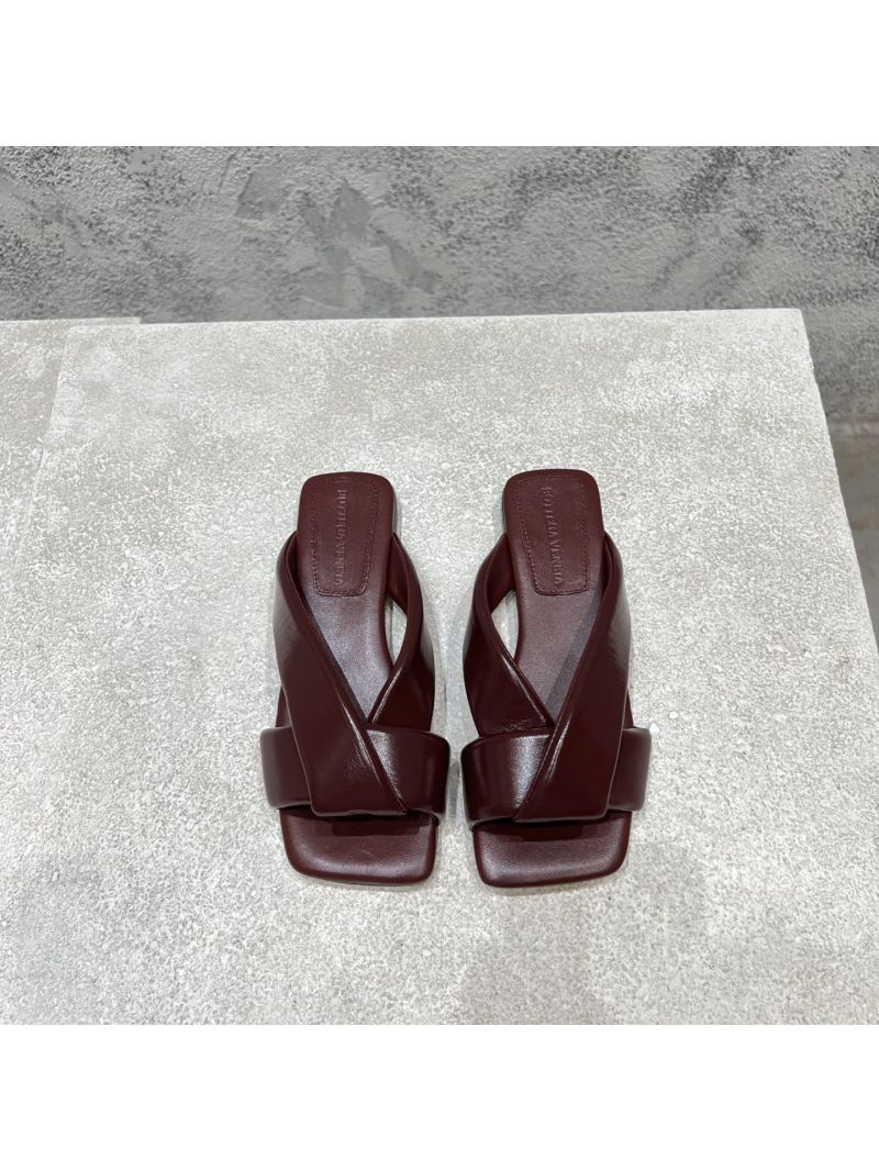 Bottega Veneta BV Riva Flat Mule 827569V Barolo