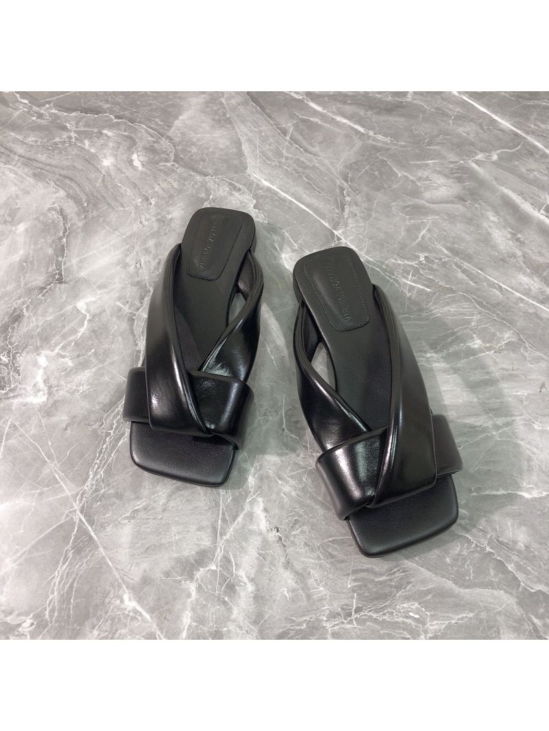 Bottega Veneta BV Riva Flat Mule 827569V Black