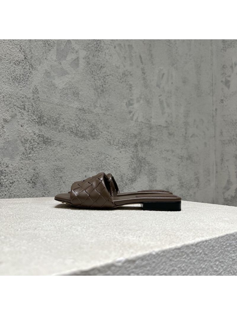 Bottega Veneta BV Parco Flat Mule Lambskin 837737V Dark