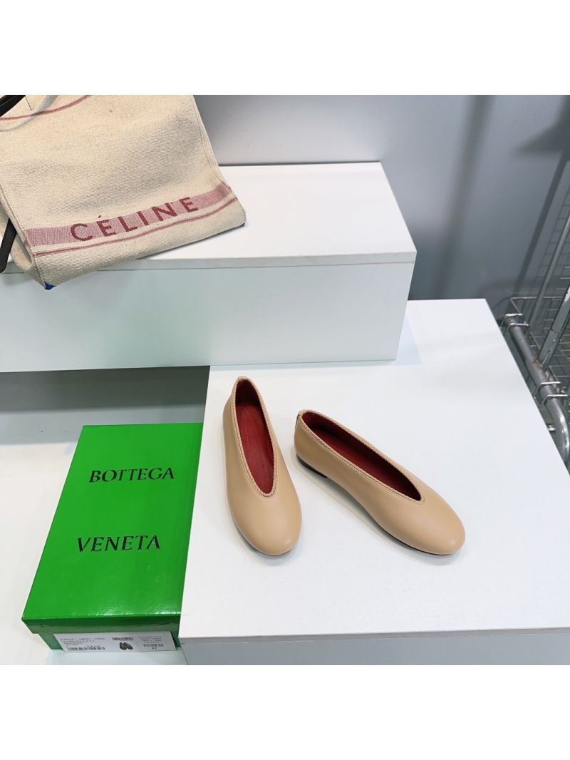 Bottega Veneta BV Rosa Ballerina in Lambskin 837886 Cipria