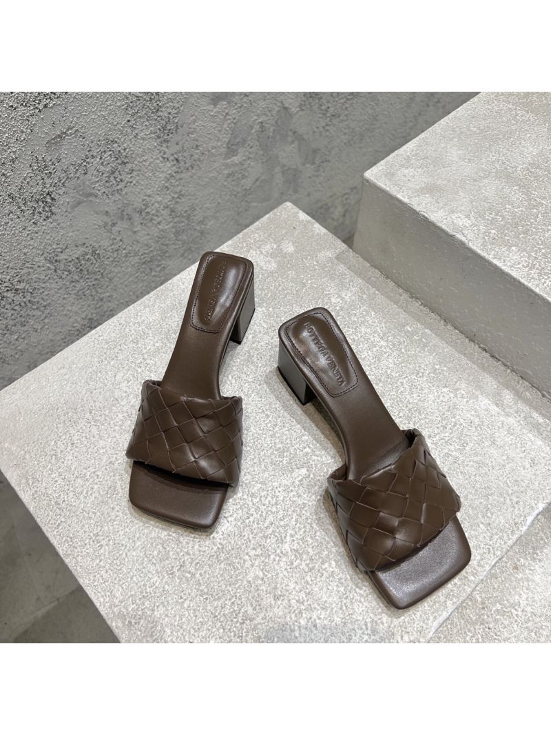 Bottega Veneta BV Parco Mule Heel 45mm Lambskin 838098V Dark