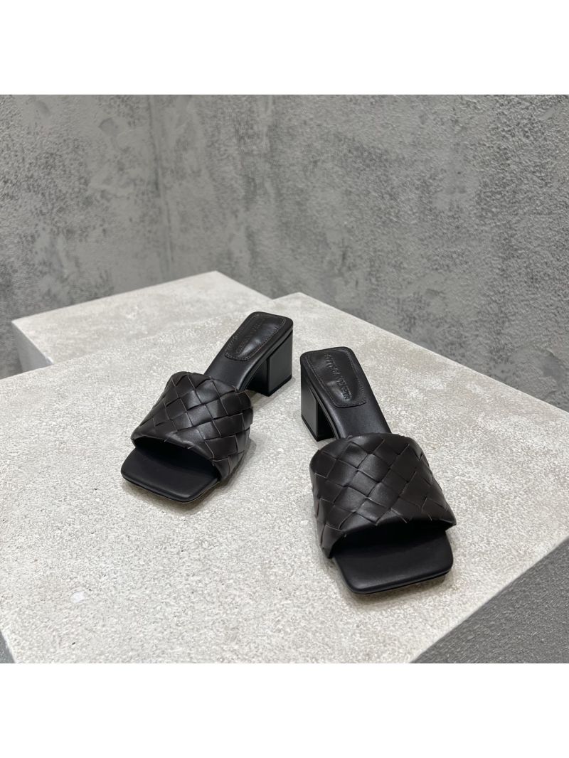 Bottega Veneta BV Parco Mule Heel 45mm Lambskin 838098V Fondant