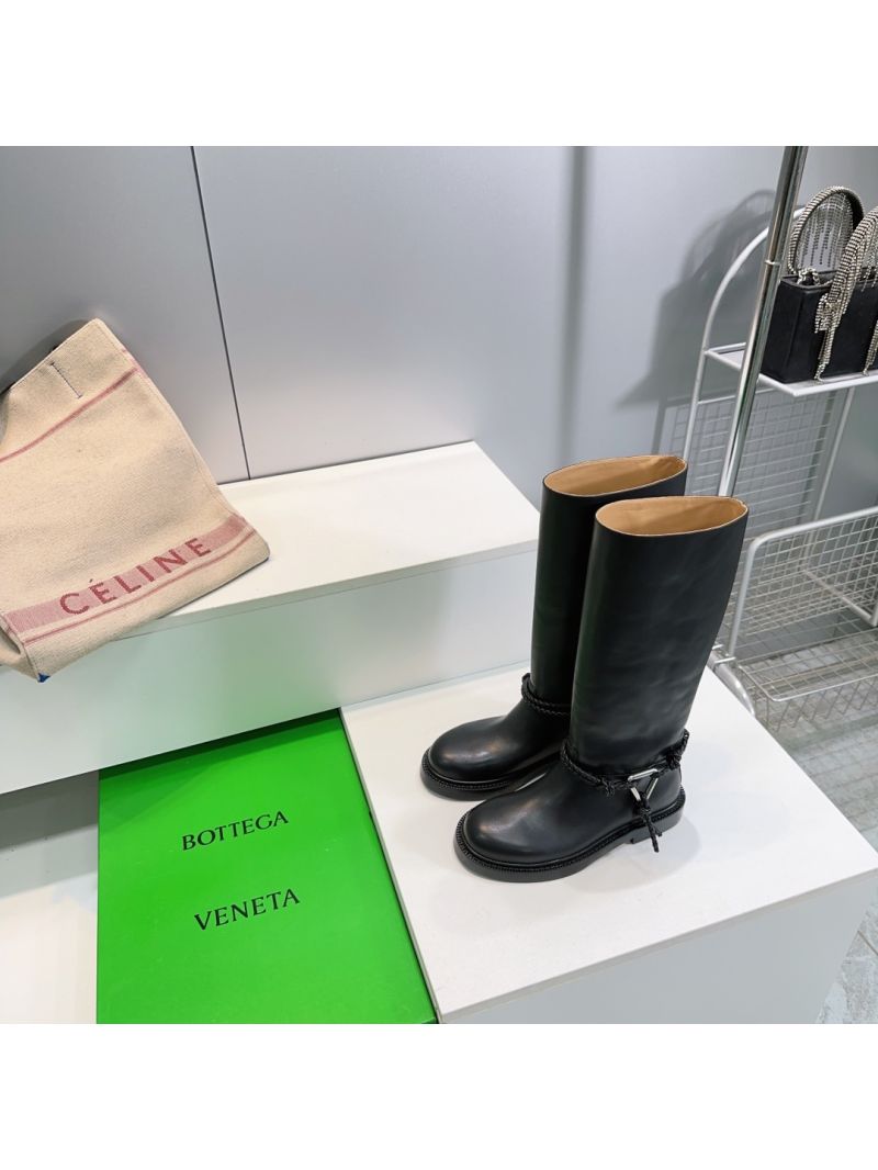 Bottega Veneta BV James Boot Knee High Boot in Calfskin 843952 Black