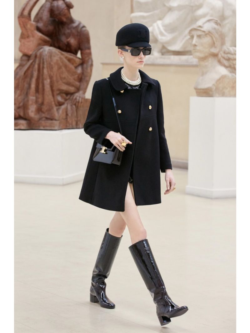 Celine Les Bottes Triomphe High Boot In Patent Calfskin 360454582C