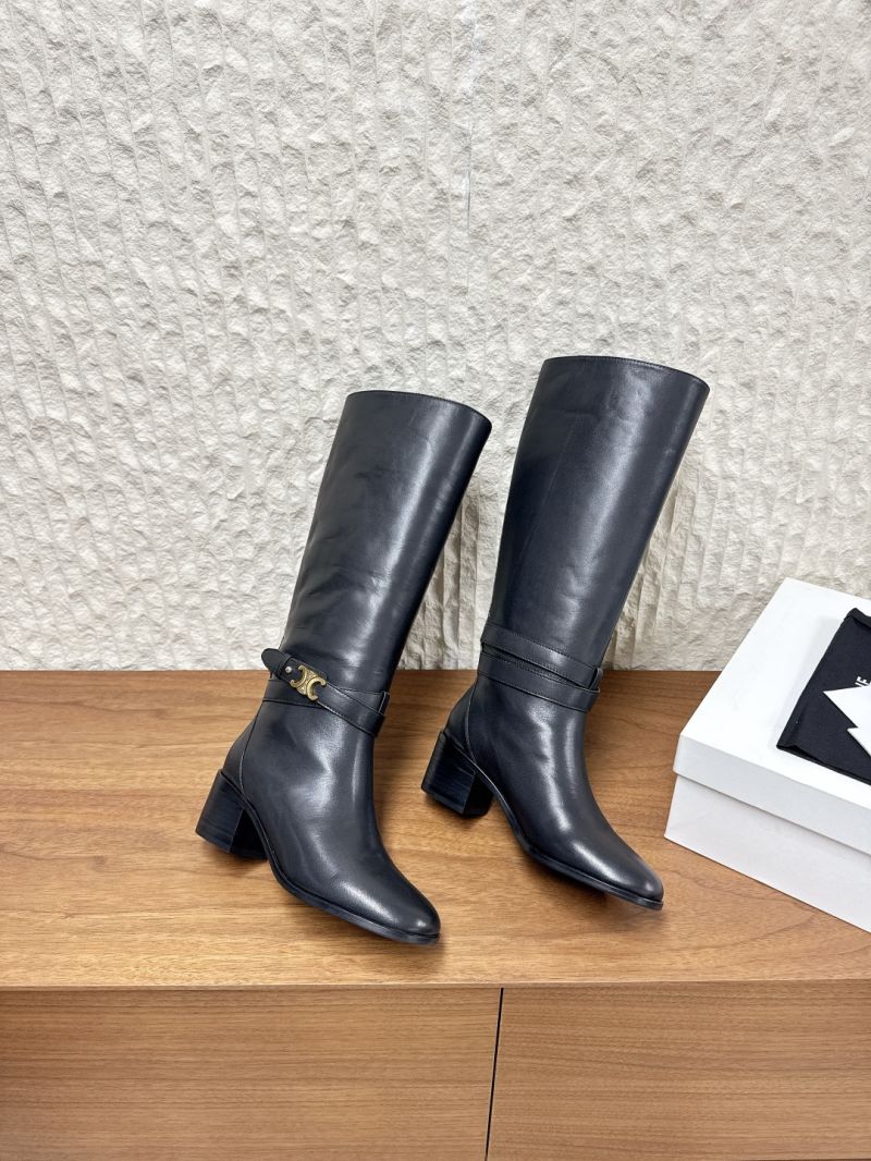 CELINE GARANCE TRIOMPHE STRAP HIGH BOOT IN CALFSKIN 361883891C