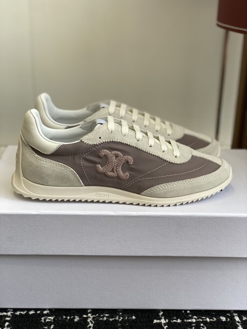 CELINE RACER - LOW TOP SNEAKER IN Nylon, Suede Calfskin and Calfskin 364365190C Grey