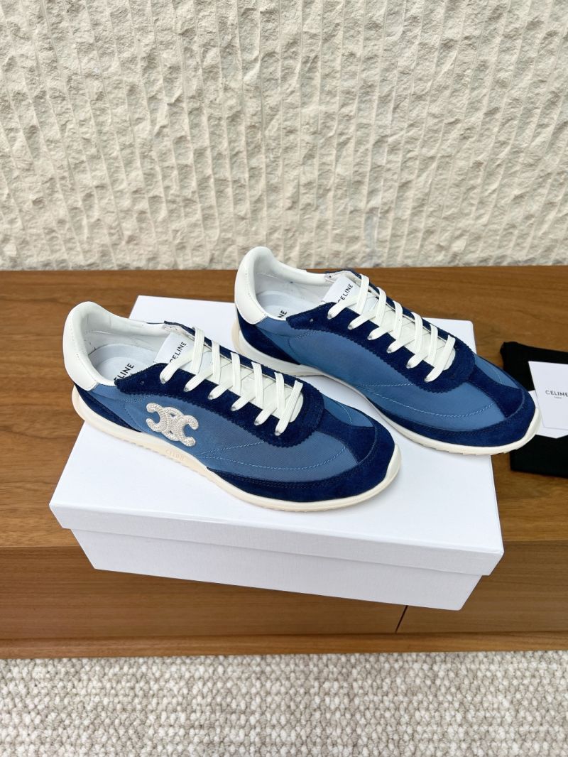 CELINE RACER LOW TOP SNEAKER IN NYLON, SUEDE CALFSKIN AND CALFSKIN 364365260C Blue