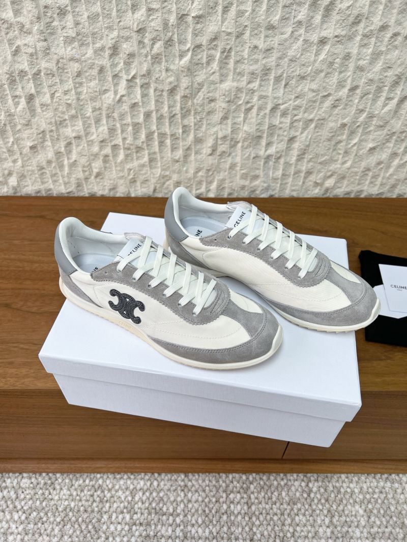CELINE RACER LOW TOP SNEAKER IN NYLON, SUEDE CALFSKIN AND CALFSKIN 364365260C Grey