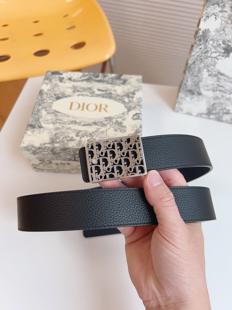 Dior Oblique Cosmo Belt Grained Calfskin 4963PL Black Navy