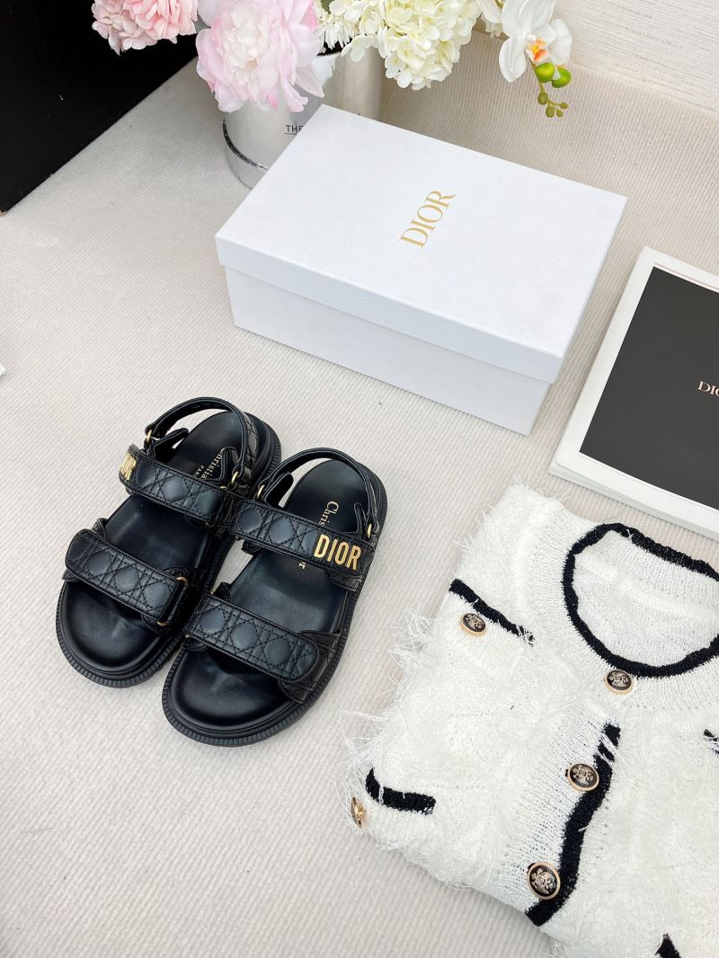 Dior Dioract Sandal Black Quilted Cannage Calfskin