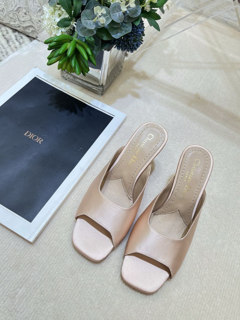 Dior Tribales Heeled Slide Pink Satin KCO153SAT