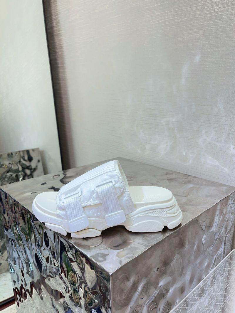 Dior D-Wander Slide White Technical Fabric with Dior Graphique Motif KCO279