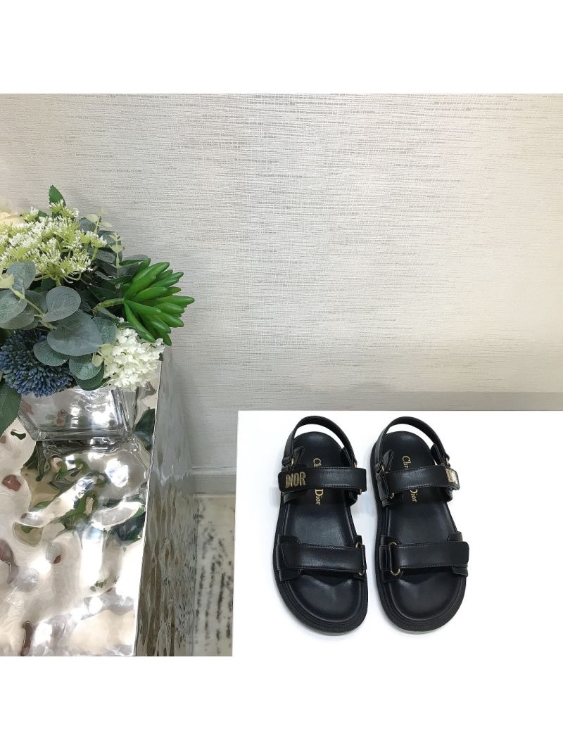 Dior DiorAct Sandals Black Lambskin KCQ547