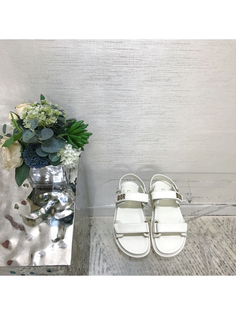 Dior DiorAct Sandals White Lambskin KCQ547