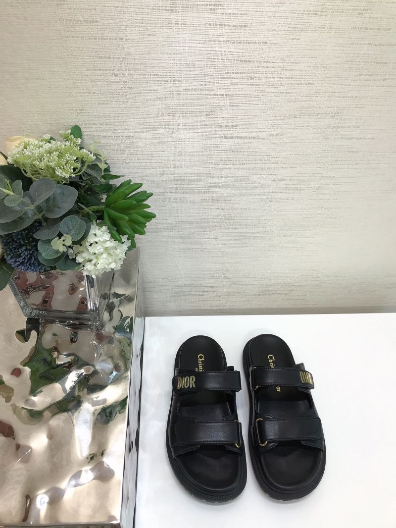 DIOR DIORACT SLIDE BLACK LAMBSKIN KCQ718